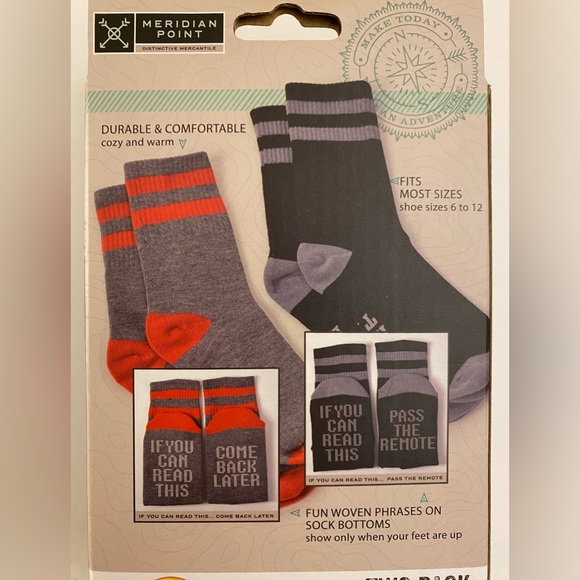 NIB! 2 Pairs of Meridian Point Socks Sz6-12 - Picture 2 of 2